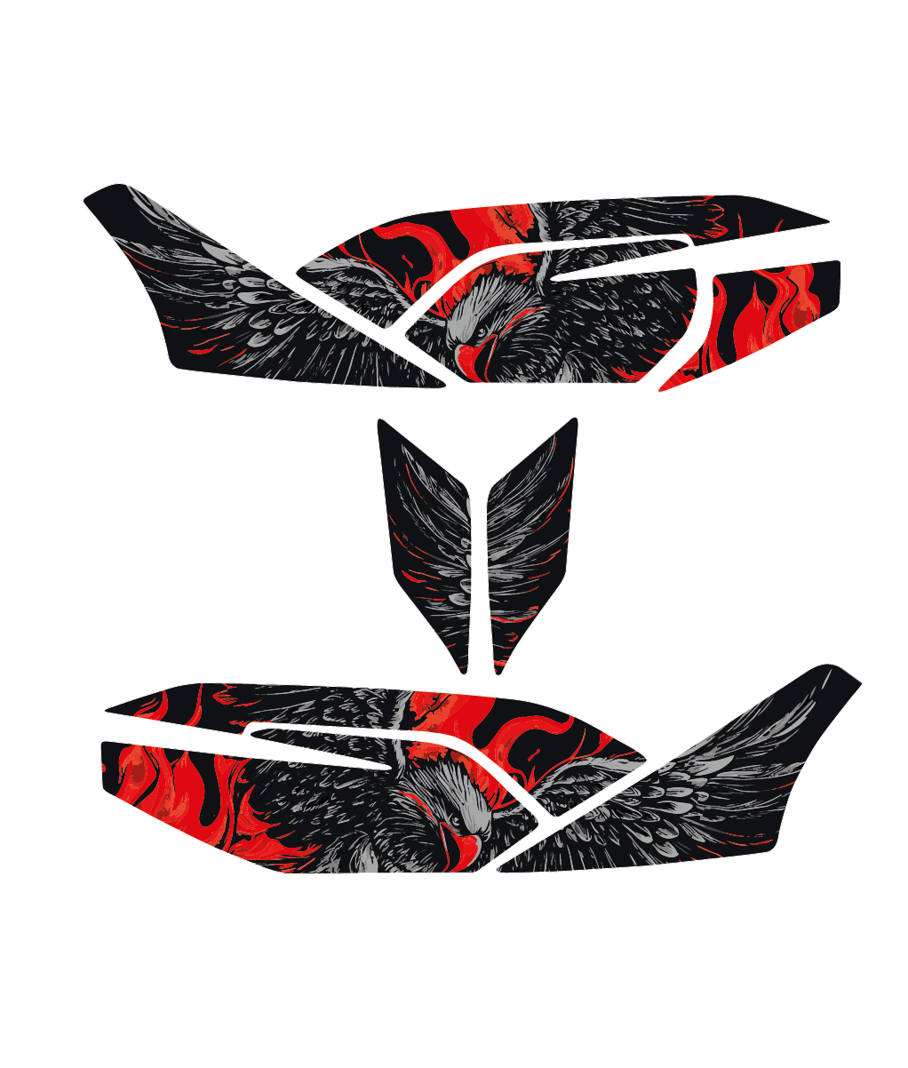 Honda PCX EAGLE AND SKULL Tank Pad Set (2021-2024)