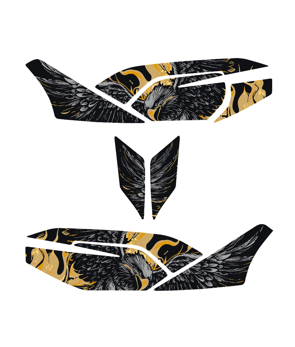 Honda PCX EAGLE AND SKULL Tank Pad Set (2021-2024)