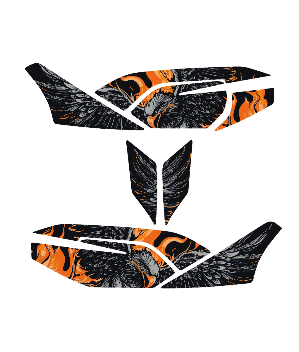 Honda PCX EAGLE AND SKULL Tank Pad Set (2021-2024)