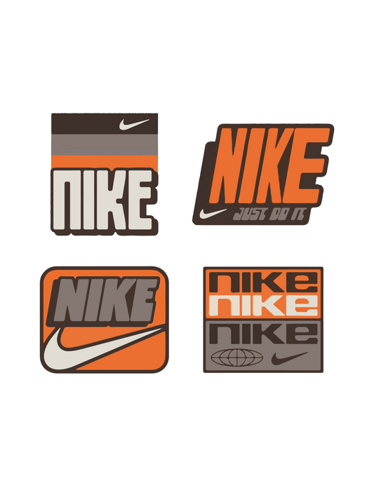 3D NIKE 4LÜ STICKER SET