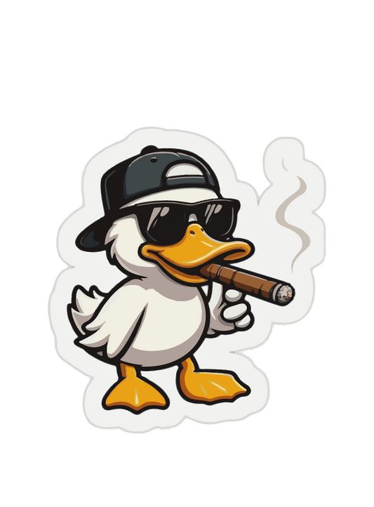 3D SMOKING DUCK STICKER